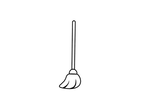 hand drawn animation of a floor mop