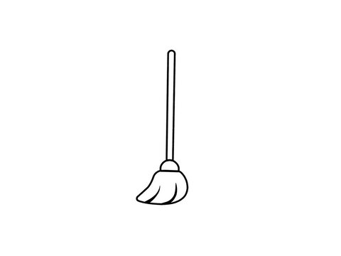 hand drawn animation of a floor mop