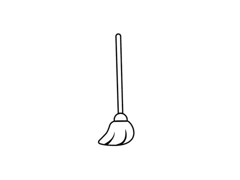 hand drawn animation of a floor mop