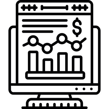 Online Trading Icon Vector Element