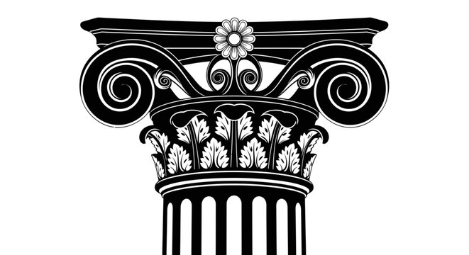 Detailed ancient Greek column capital.