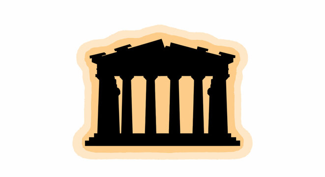 Ancient Greek Temple Architecture Columns.