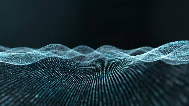 Digital wave pattern on dark background for commercial backgrounds, digital design, and advertising