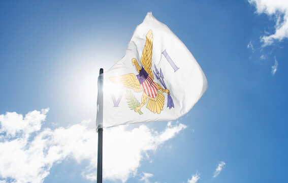 Flag of the United States Virgin Islands against sky