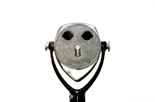 Studio shot of coin-operated binoculars