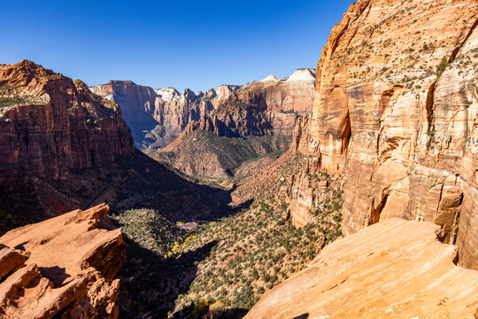 Zion Canyon on sunny day