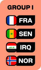 Football Group Flags Stylized © lunarts_studio