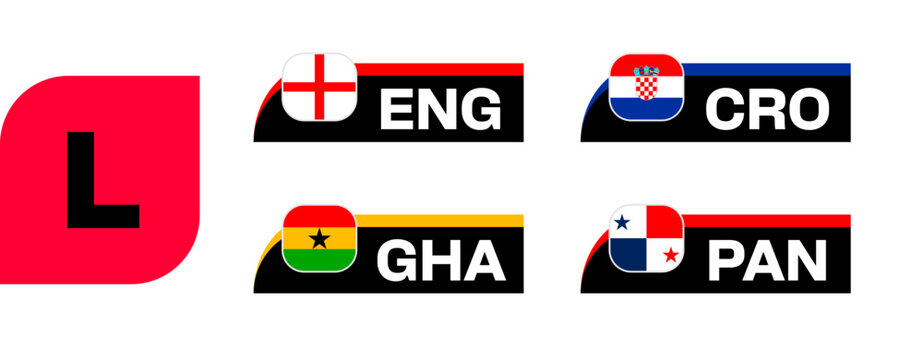 Stylized Football Team Flags