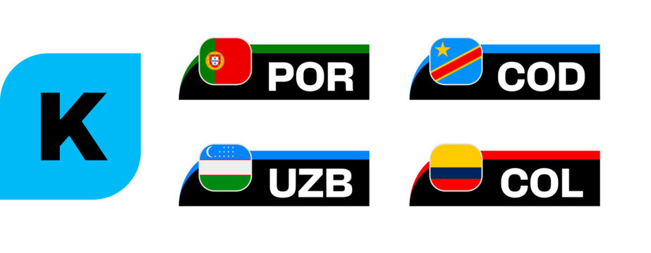 Football Team Flags Stylized