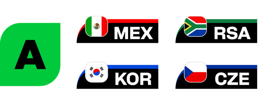 Football Group Flags Stylized