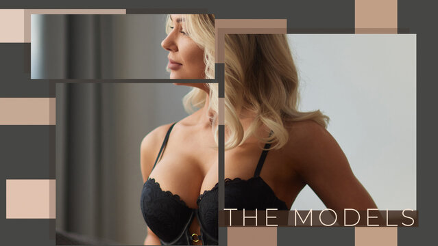 Split Images With Shadows Overlay