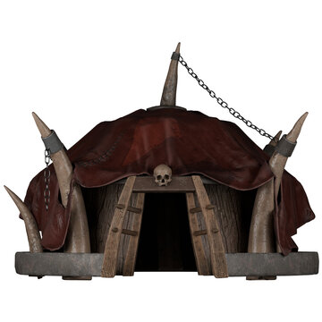 Orc House Fantasy Tribal Hut Dark Medieval Dwelling