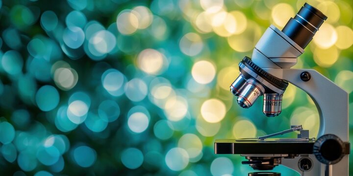 Real microscope background bokeh medication.