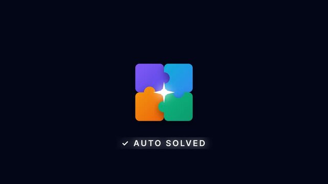Puzzle pieces coming together automatically solved.