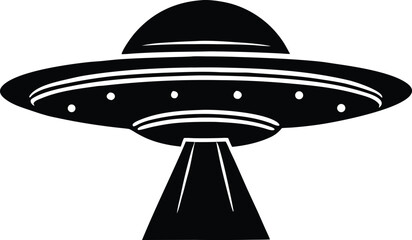 UFO flying saucer vector illustration © FFY