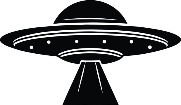 UFO flying saucer vector illustration