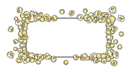 Golden coins frame border design. © Erico