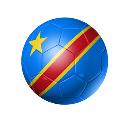 Obraz premium Soccer football ball with Congo flag