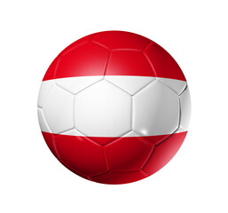 Obraz premium Soccer football ball with Austria flag