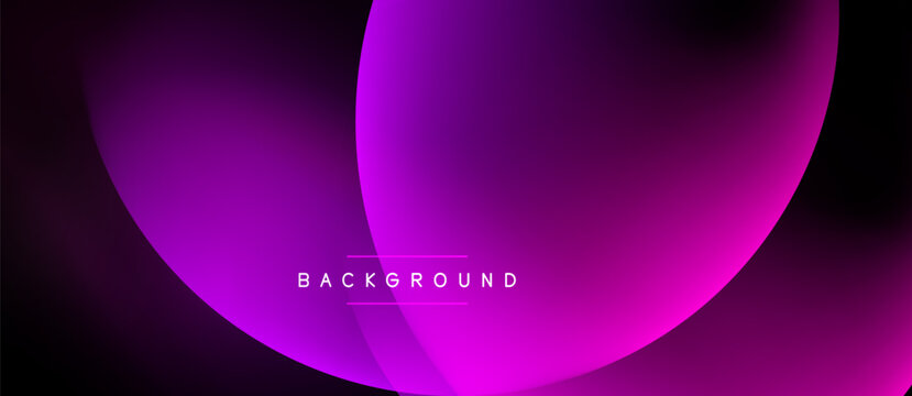 Abstract purple gradients form overlapping circles. Minimalist design with dark background creates modern aesthetic. Text reads background.
