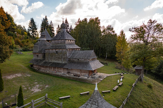 Holy Spirit Wooden Church in Potelych UNESCO World Heritage site