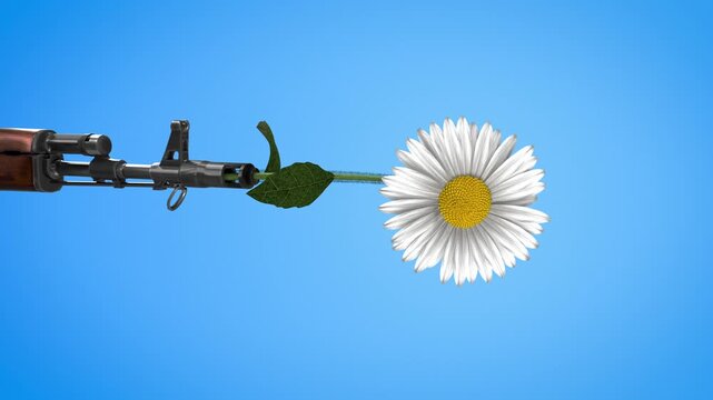 Flower in Gun: Symbol of Peace and Hope