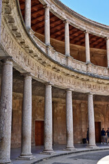Fototapeta premium Granada, il palazzo di Carlo V dell'Alhambra, Andalusia, Spagna