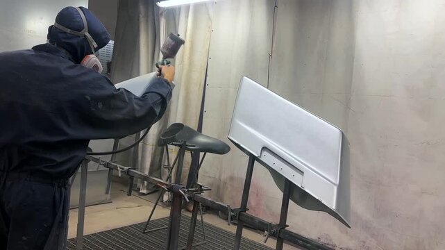 Custom painting of motorcycle details  