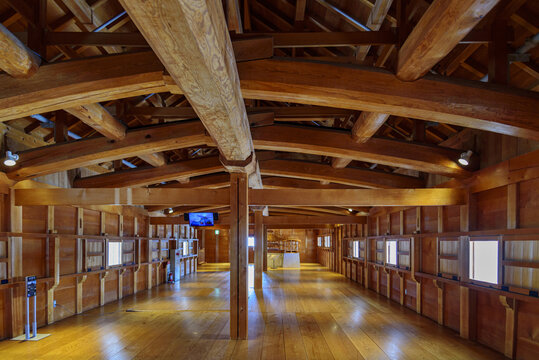 목재,기둥,마루,대들보,천장,창문,기와집,가나자와성,가나자와,이시카와현,일본,