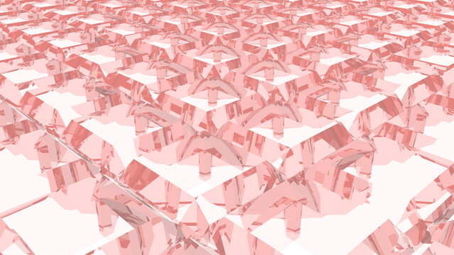 Abstract crystal background or render featuring geometric forms