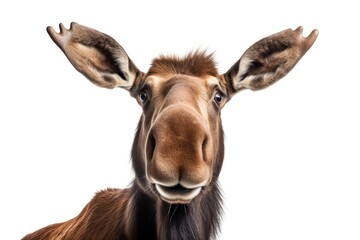 Fototapeta premium Moose looking confused wildlife mammal animal.