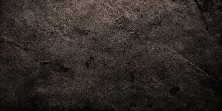 Grungy aged paper texture with a dark vintage wall pattern and a rough grey stone surface material for a weathered black and white background backdrop