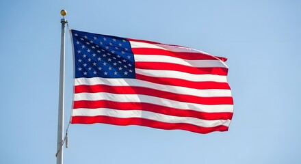 Obraz premium American flag waving celebrating flag day and patriotic pride