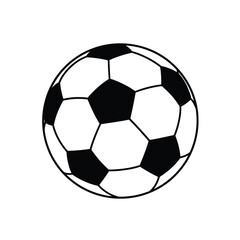 Fototapeta premium Minimalist football ball symbol for athletic competition