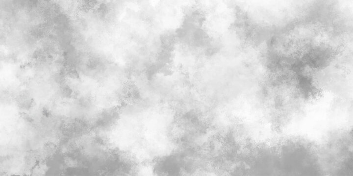 White and grey watercolor background painting with cloudy distressed texture, Grunge clouds or smog texture with stains, Abstract grunge white or grey watercolor painting vector.