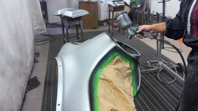 Custom painting of motorcycle details  