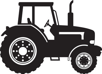 Tractor Silhouette Agricultural Farm Vehicle Vector Illustration © Hayat Khan