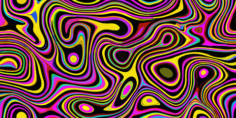 Obraz premium Vibrant swirling abstract pattern with bright colors and optical illusions