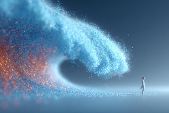 Mental fatigue concept with doomscrolling and cognitive overload