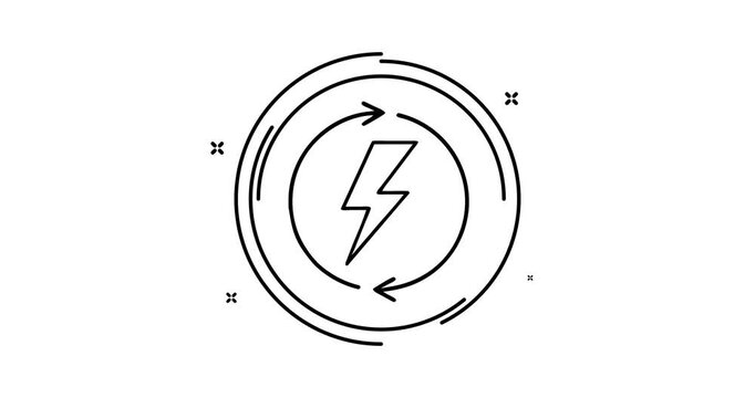 Energy cycle 4k video animation with alpha channel, dynamic motion design for web, social, and media projects.