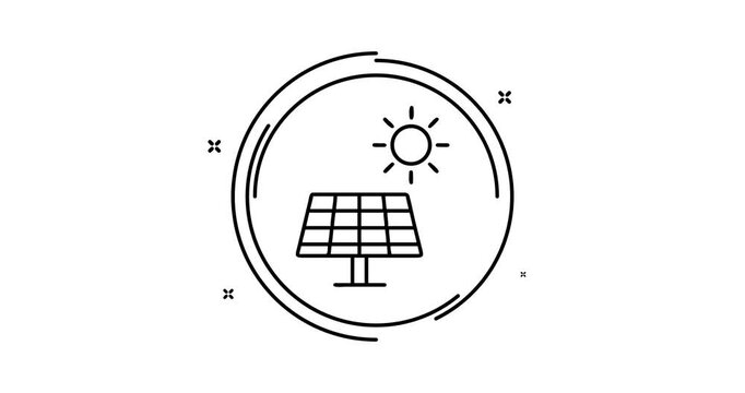 Solar panel 4k video animation with alpha channel, clean motion design for web, social, and media projects.