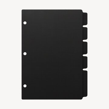 Black tabbed binder divider