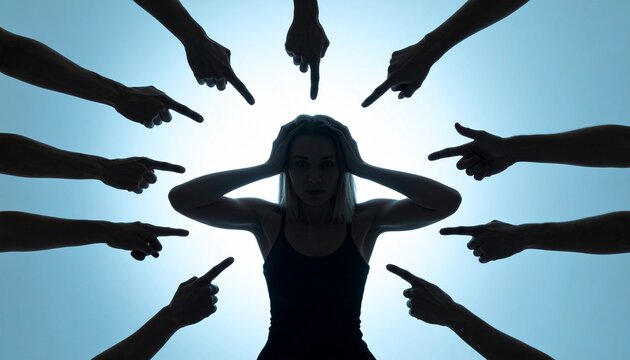 Mental Health Stigma Awareness Silhouette Judgment Social Pressure