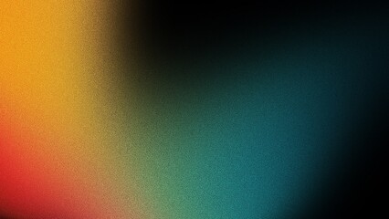 Obraz premium Abstract Yellow and Green Gradient Background with Glowing Mesh Blur Aura and Heavy Gritty Noise Grain for Trendy Graphic Element
