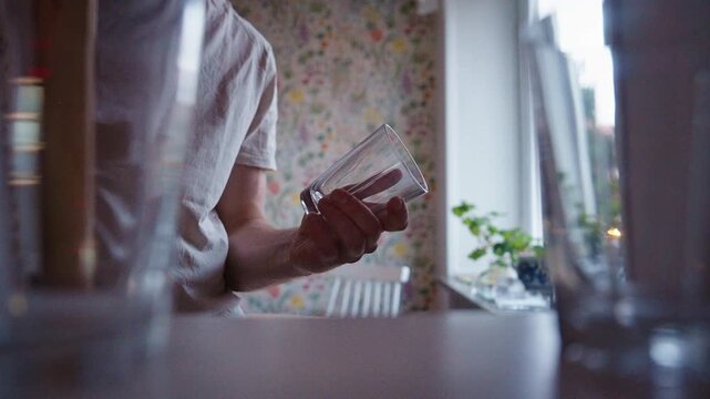 Taking Glass from Cabinet | Kitchen Routine