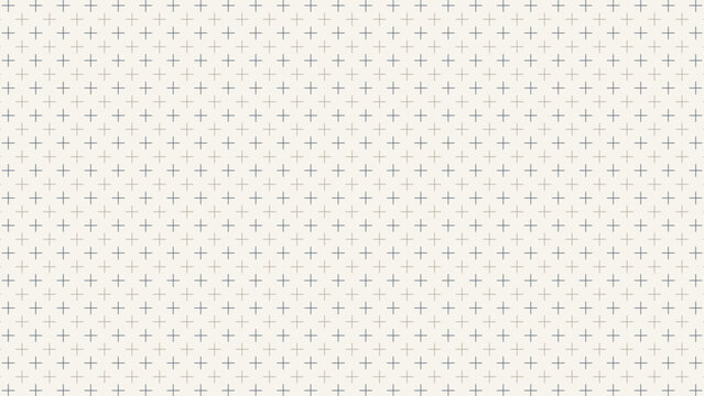 Seamless Sashiko cross stitch pattern in soft blue gray, 16:9 ratio