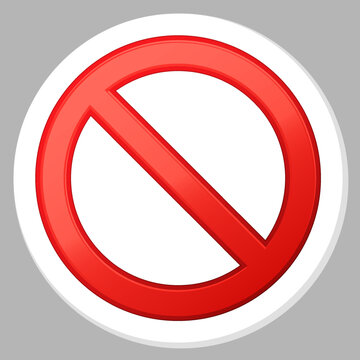 no entry forbidden prohibited symbol prohibition sign circle backslash red stop ban template design