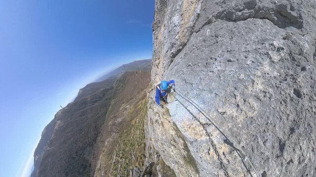 Panoramic view from Via Ferrata del Venticinquennale, Corno Occidentale, Valmadrera, Lecco 