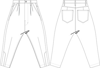 Fototapeta premium woman baggy streetwear trouser