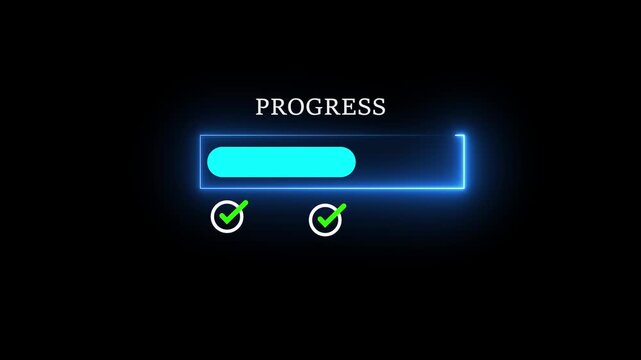 Businessman marking checklist with loading progress bar. Concept of task tracking, project development, management workflow, and monitoring ongoing business progress.